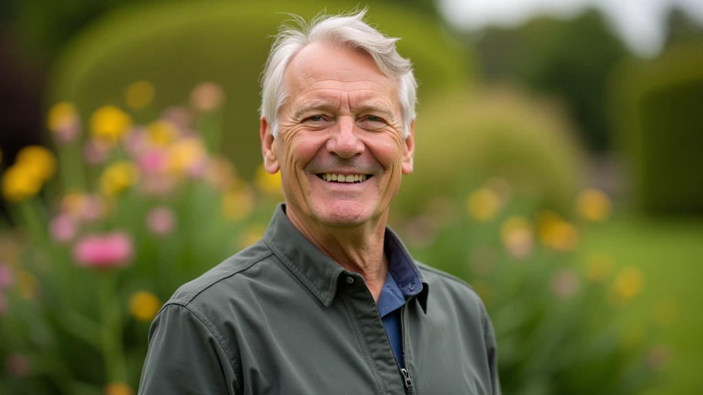 Experienced guide leading senior visitors through historic garden