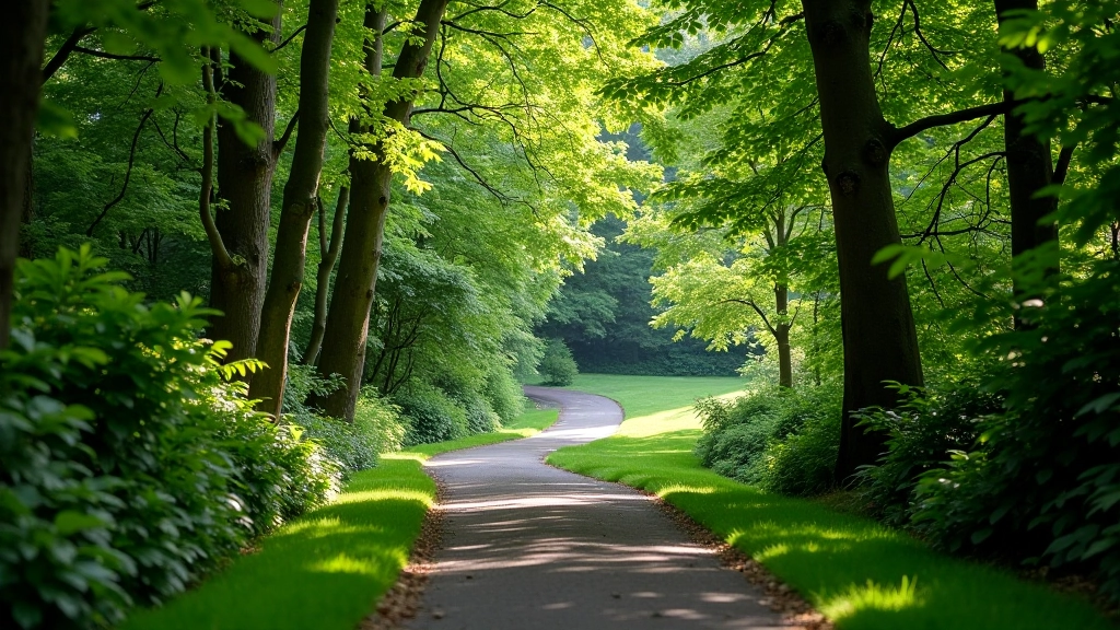 Mount Usher woodland path along river